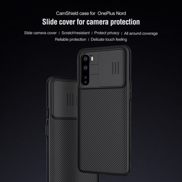 Nillkin CamShield Camera Close & Open Nillkin Back Case Cover Compatible with OnePlus Nord - Black