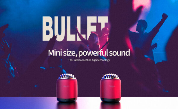 Nillkin Bullet Mini TWS Bluetooth 4.2 Portable Wireless Speaker, Built-in Mic, 5-Hour Playtime