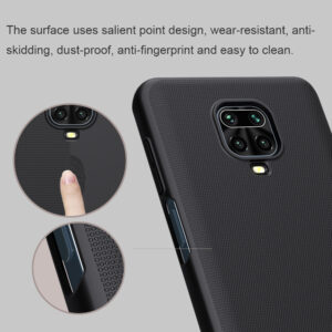 illkin Frosted Shield Ultra Thin Hard Plastic Back Cover Case for Xiaomi Redmi Note 9 Pro/Note 9 Pro Max