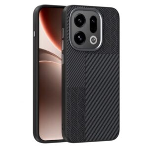 HIGAR Protective Case for OPPO Find X9 Pro 5G Carbon Fiber Design Polycarbonate+Silicone edge Metal Camera Protection Magnetic Case.